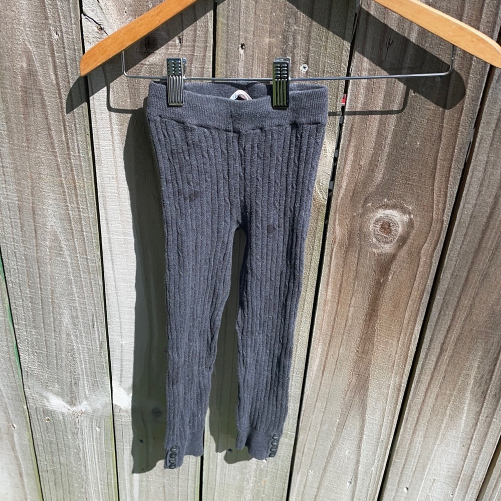 H&M Dark Grey footless tights/leggings (size 4-5)